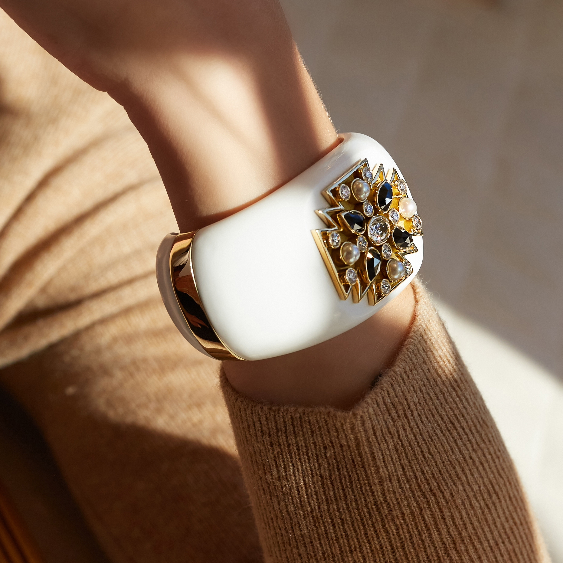 Verdura Maltese White Cross Cuff